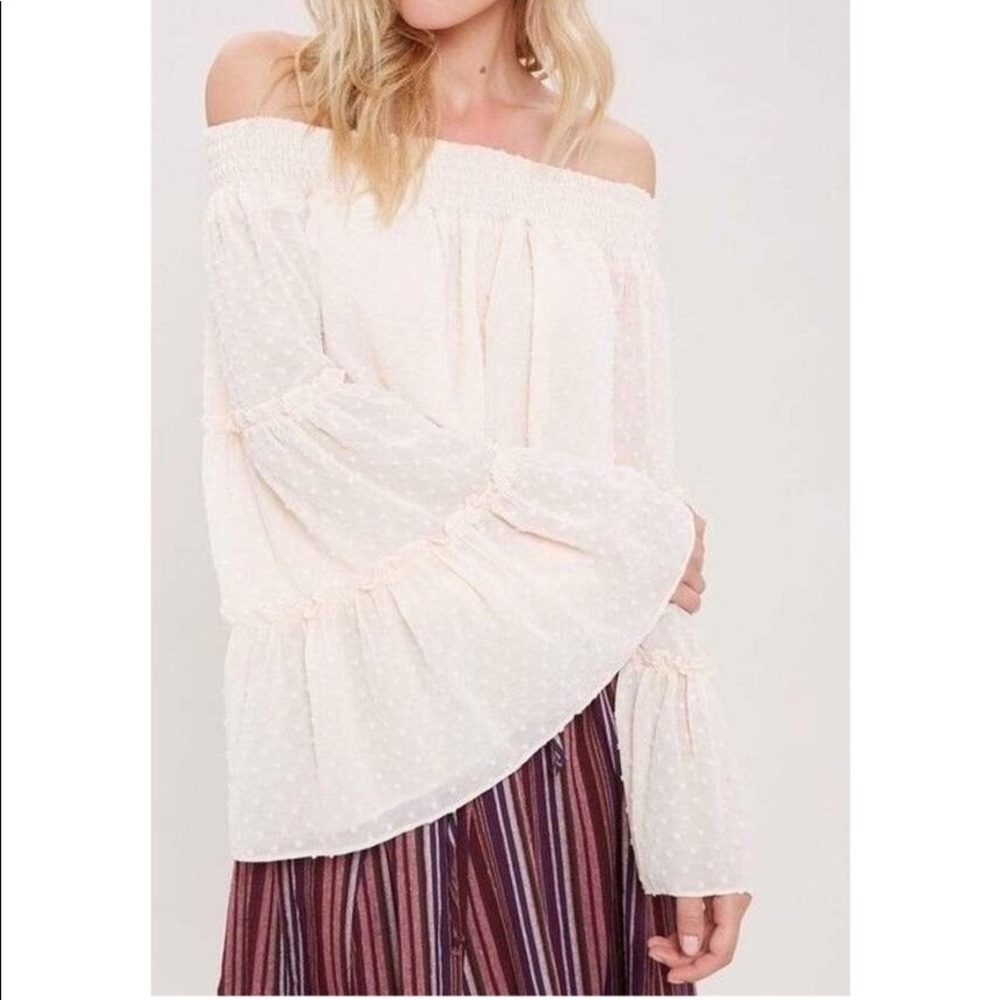 WishList Off the Shoulder Bell Sleeve Top